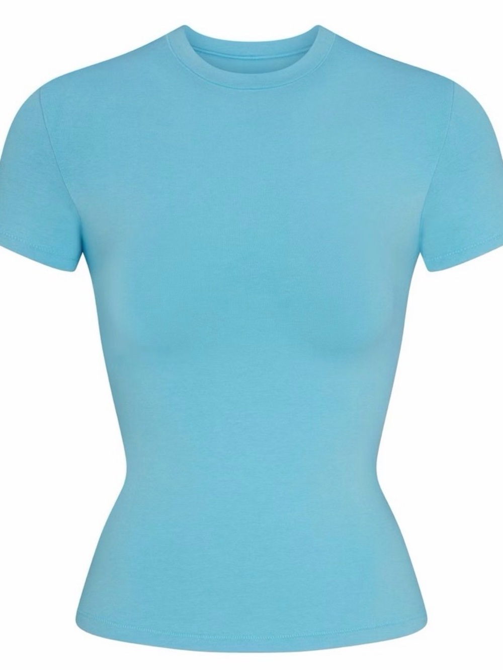 RARE NWT SKIMS Cotton Jersey Tshirt Water Blue Size XS